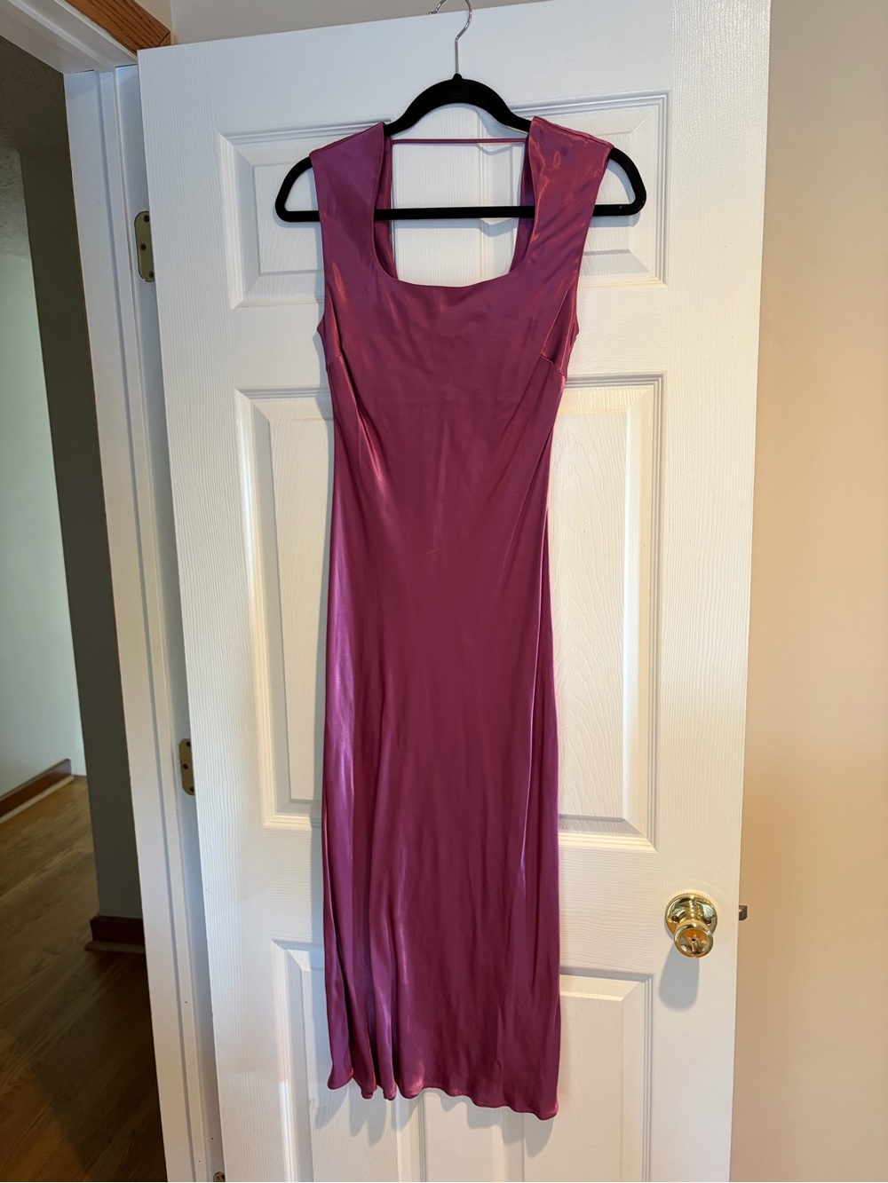Dynamite Satin Mauve-Pink Maxi/midi Dress